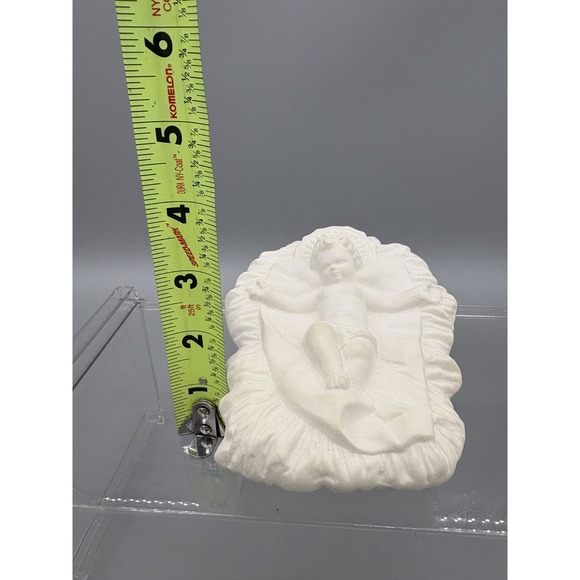 Vintage Atlantic Mold Nativity Baby Jesus Ceramic Christmas Unpainted 3" Tall - Picture 3 of 6